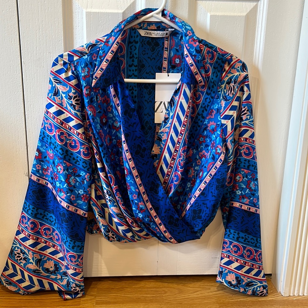 Zara cropped blouse